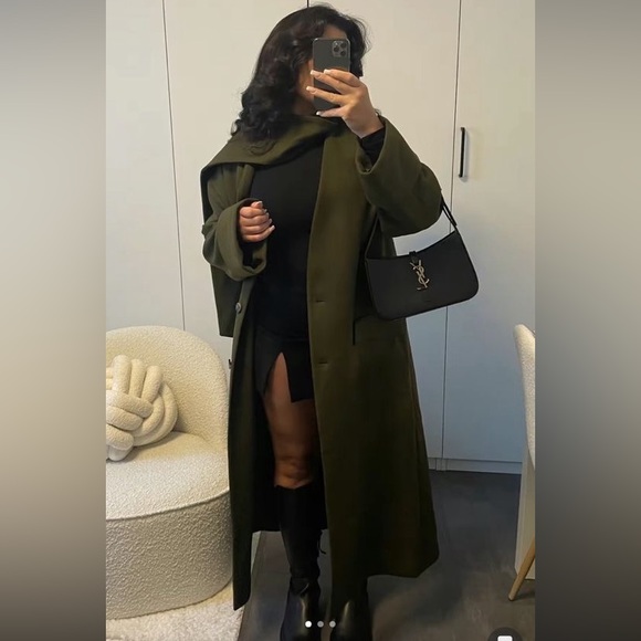 Zara Wool Scarf Coat - Picture 9 of 16